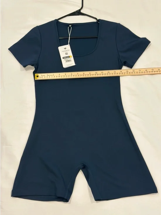 Women’s Best Navy Blue Short Sleeve Unitard - Picture 4 of 6